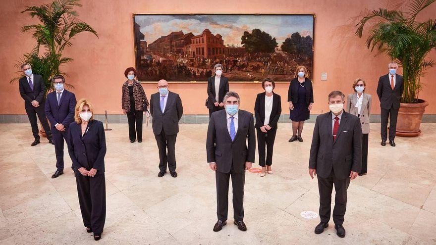 Carmen Cervera y Rodríguez Uribes en la inauguración de la exposición 'Expresionismo alemán en la colección del barón Thyssen-Bornemisza'