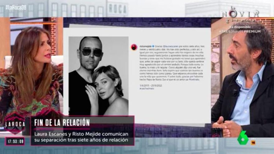 Nuria Roca y Juan Del Val, al conocer en directo la ruptura de Risto y Laura Escanes: "No me parece una mala noticia"