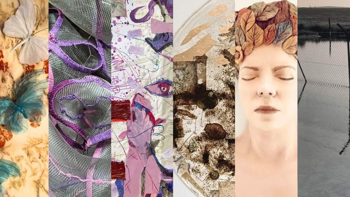 Detalles de las obras de la exposición  ‘Prendido con alfileres’, de LaborArte, rica en técnicas y sensibilidades.