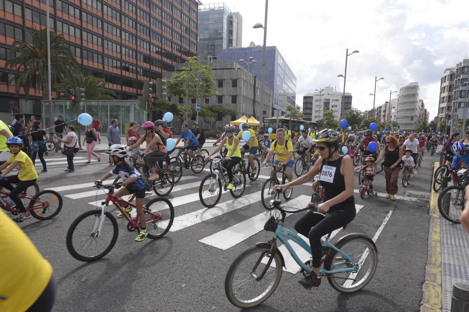 Fiesta de la Bicicleta y del Peatón en Las Palmas de Gran Canaria.