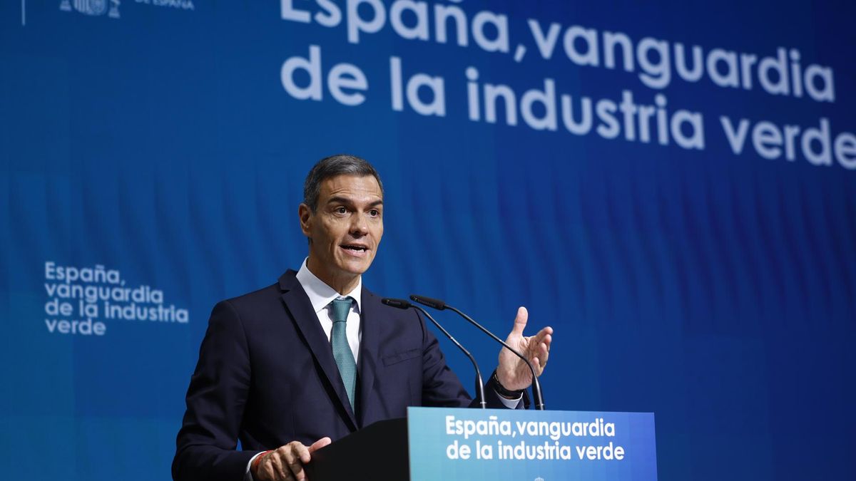 Pedro Sánchez, este lunes en el acto ‘España, vanguardia de la industria verde’