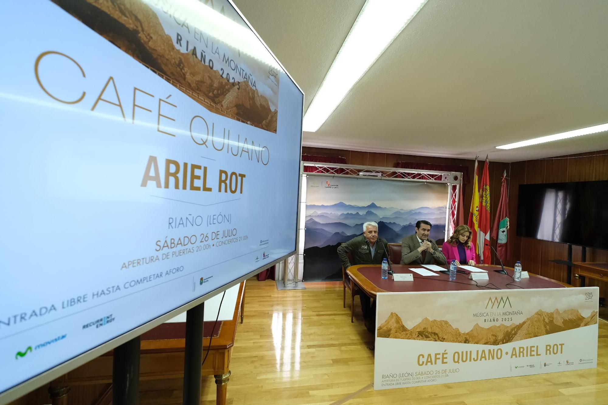 Presentación de los conciertos de Café Quijano y Ariel Rot en el festival Música en la Montaña 2025.