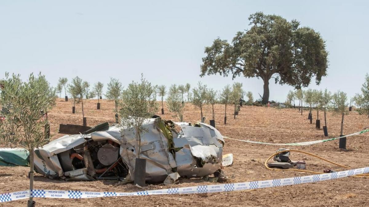 Imagen del accidente del helicóptero