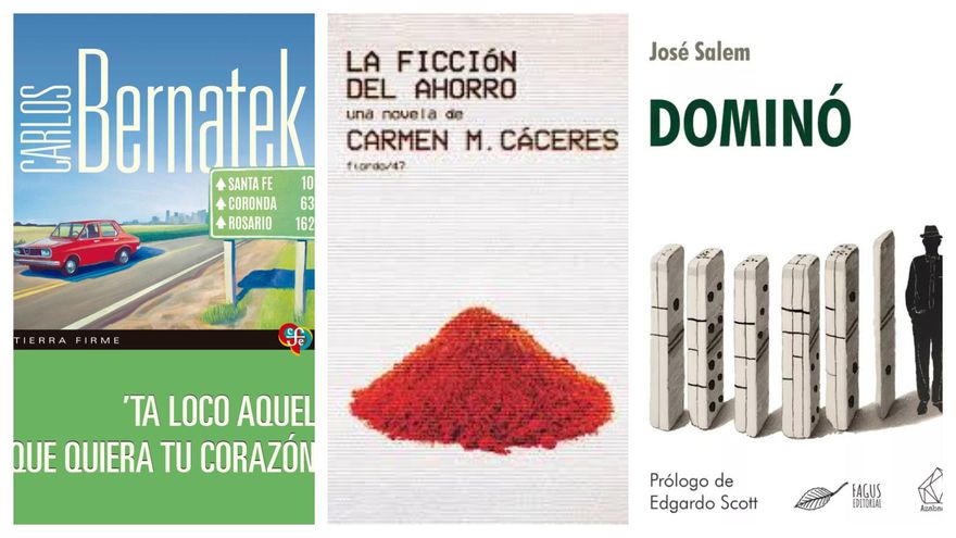 Tres libros con el dinero en el centro: una novela sórdida, memorias del ‘Corralito’, misterio en Paternal