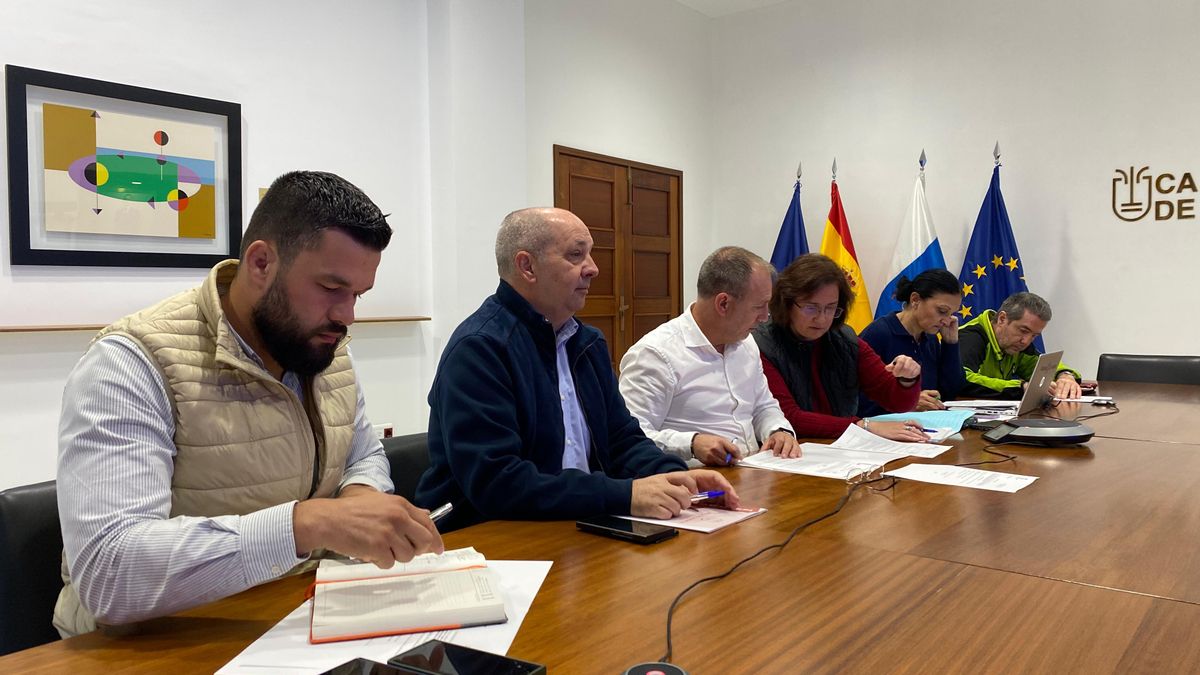 Reunión del Comité Asesor del Plan de Emergencias Insular de La Palma (Peinpal) del Cabildo  celebrada este martes.