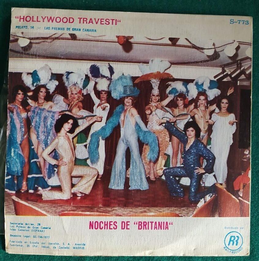 Cartel 'Hollywood travesti' en la sala Britania. Las Palmas de Gran Canaria.