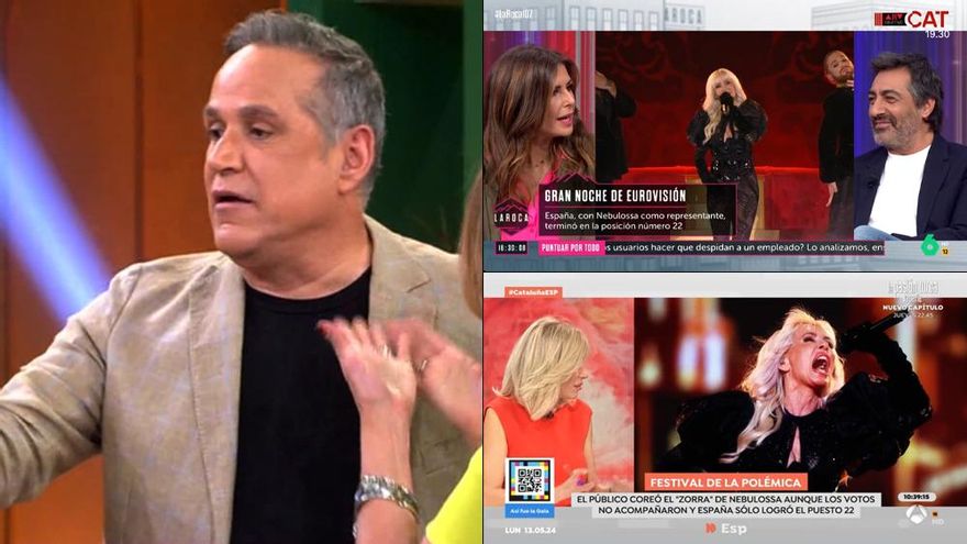 Críticas al papel de Nebulossa con 'Zorra' en Eurovisión 2024 desde laSexta, Telecinco y Antena 3