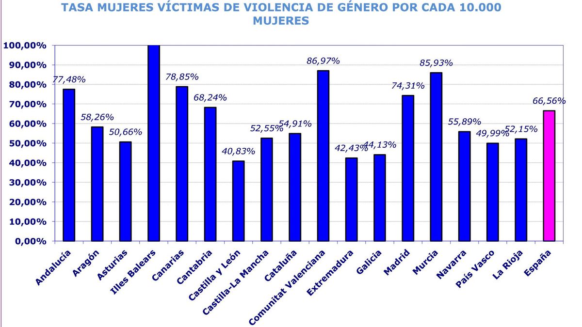 Violencia contra las mujeres en España 2018.