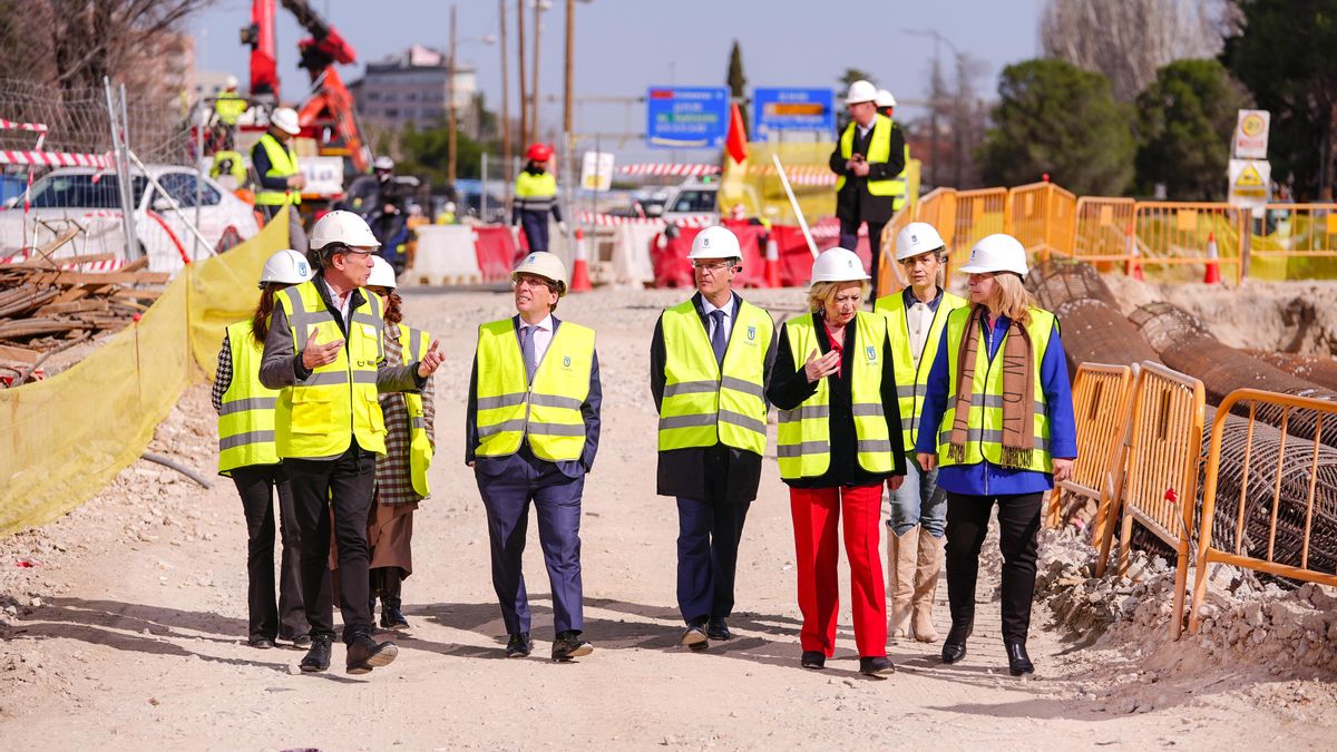 Concejales del Ayuntamiento acompañan a Almeida por las obras de Castellana Norte