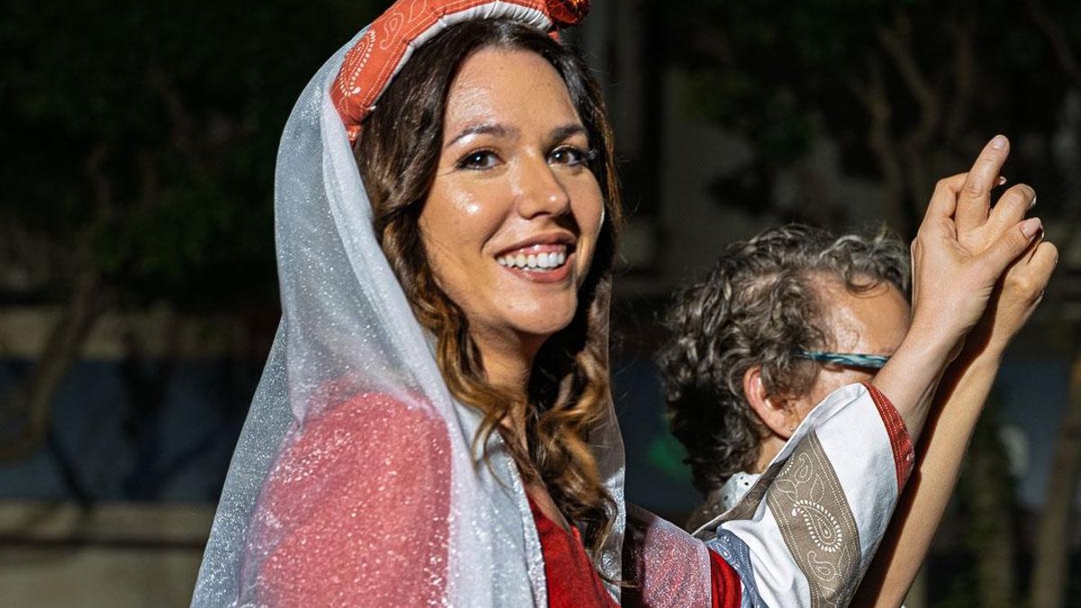 La intérprete de Dulcinea en 'El Quijote en la Calle' de Argamasilla de Alba