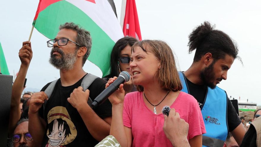 La activista Greta Thunberg, en Túnez