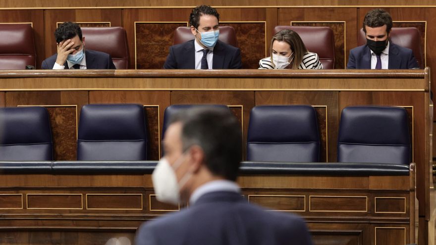 El presidente del Gobierno, Pedro Sánchez, interviene en una sesión de control al Gobierno en el Congreso