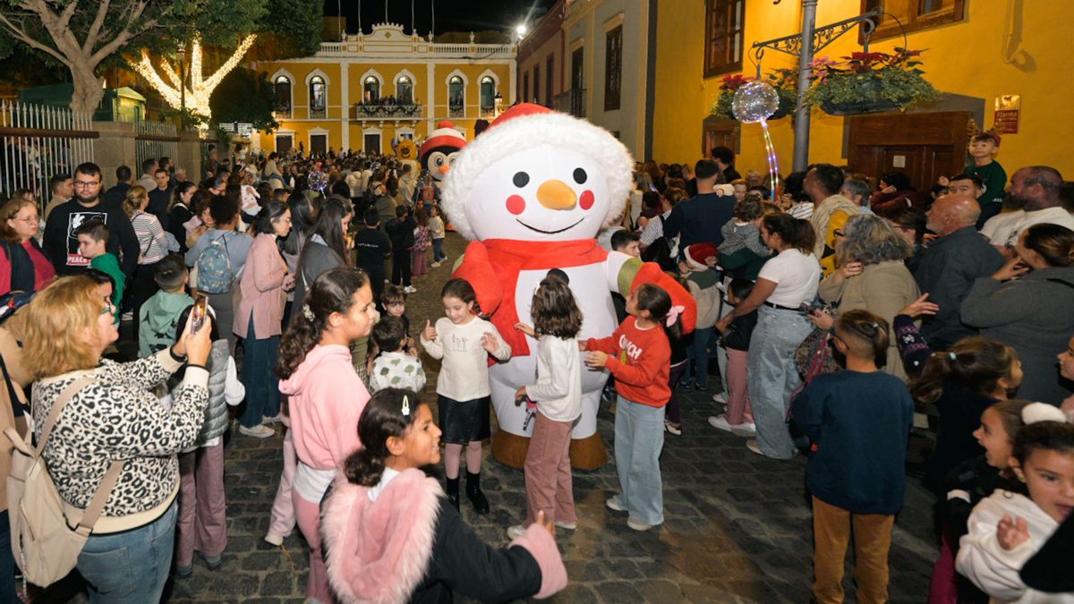 Encendido navideño de Gáldar. Foto: Ayuntamiento de Gáldar.