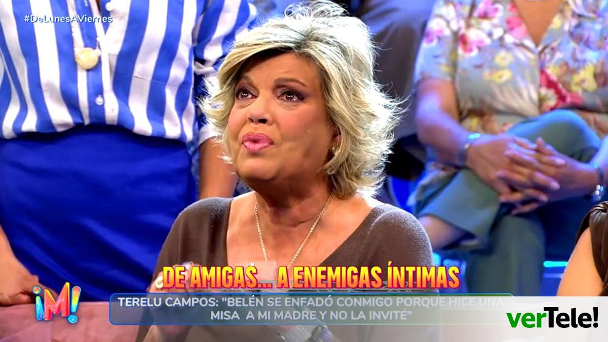 Terelu responde llorando a Belén Esteban al recordar en Telecinco el origen  de su guerra: "¿Por eso hay que putearme?"