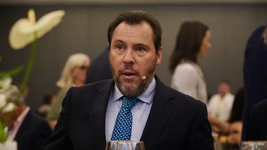 Óscar Puente participa en un encuentro-coloquio 'El Futuro de las infraestructuras en Málaga' organizado por Diario Sur. A 24 de julio de 2025, en Málaga (Andalucía, España).