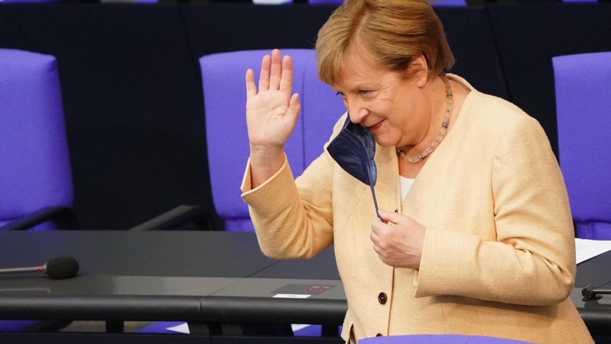 Merkel pide a los votantes confianza para Laschet, fiable, moderado y de centro EFE/EPA/CLEMENS BILAN / POOL