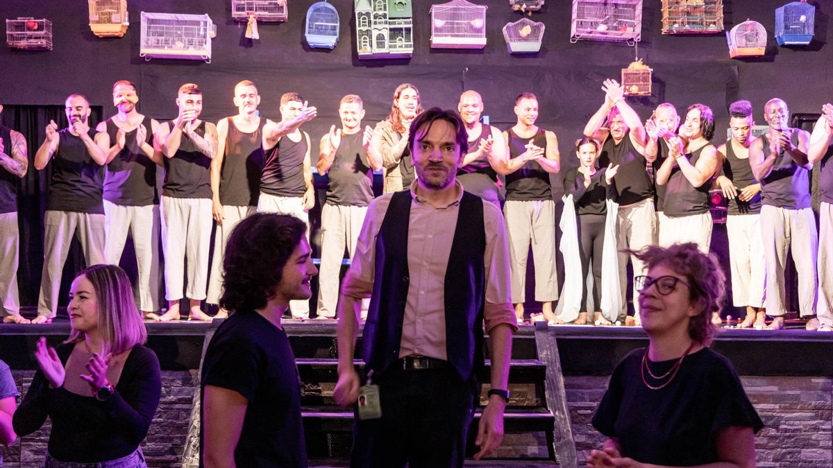 Representación de la obra teatral 'Cuentos desde la celda'. ACFIPRESS.