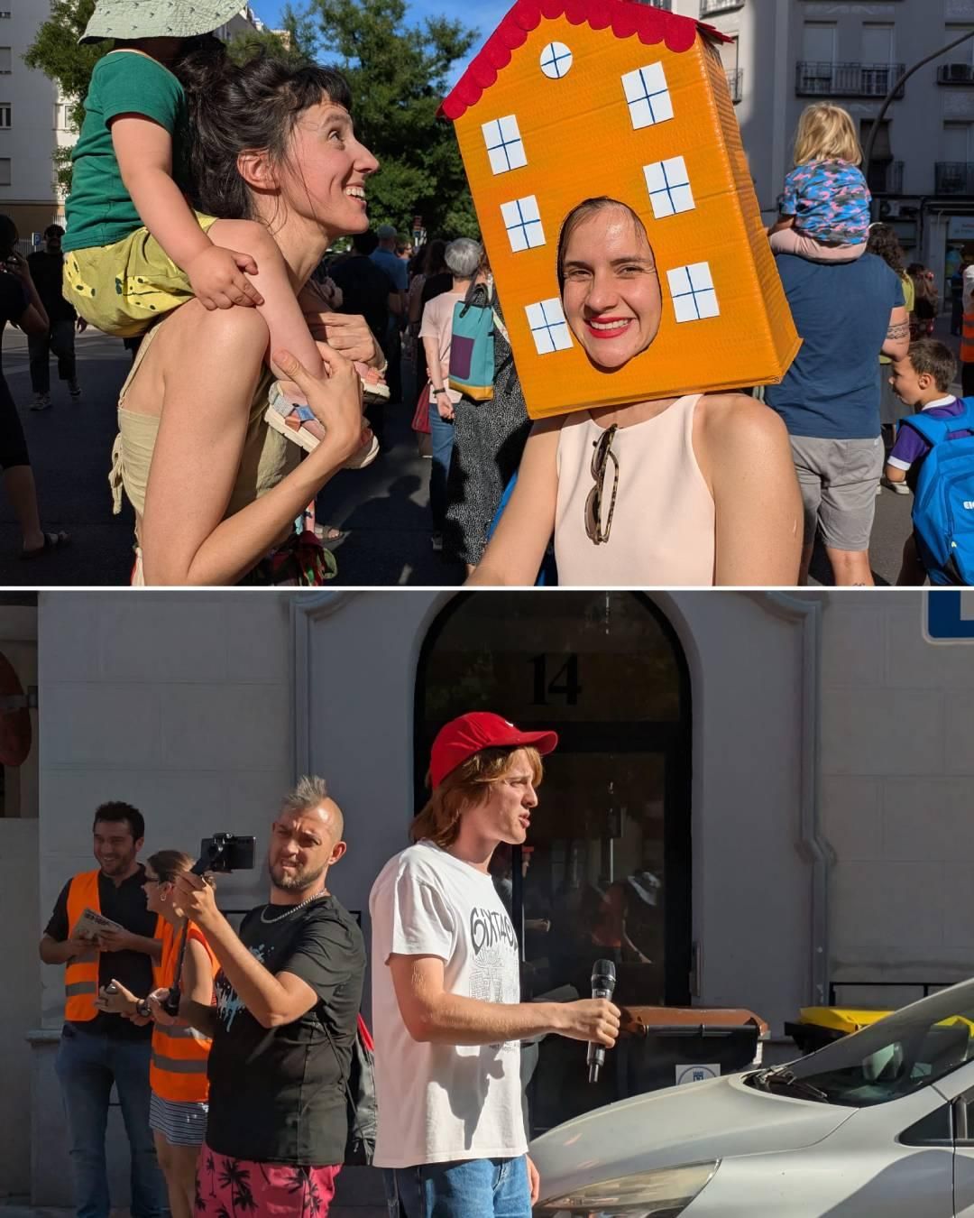 Asistentes este martes a la marcha por Maricarmen, vecina de Retiro