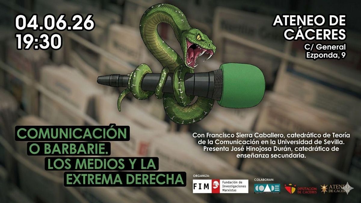 Comunicación, medios y extrema derecha: el catedrático Francisco Sierra analiza en Cáceres los retos democráticos de la información