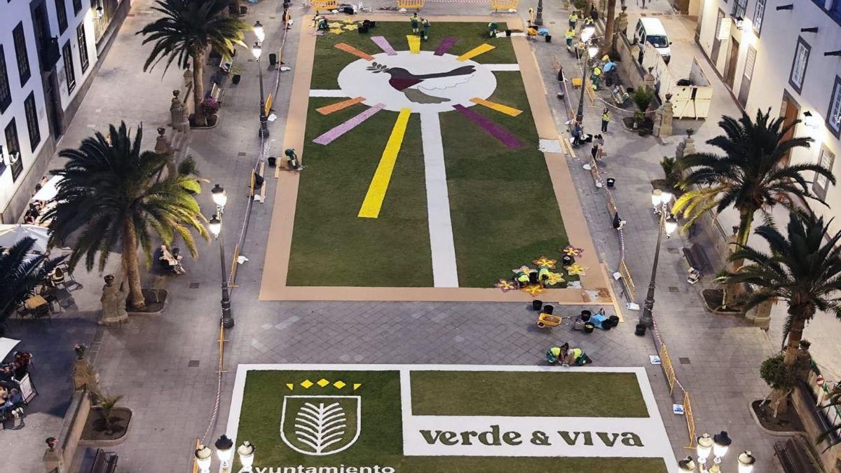 Alfombra del Corpus Christi en Las Palmas de Gran Canaria.
