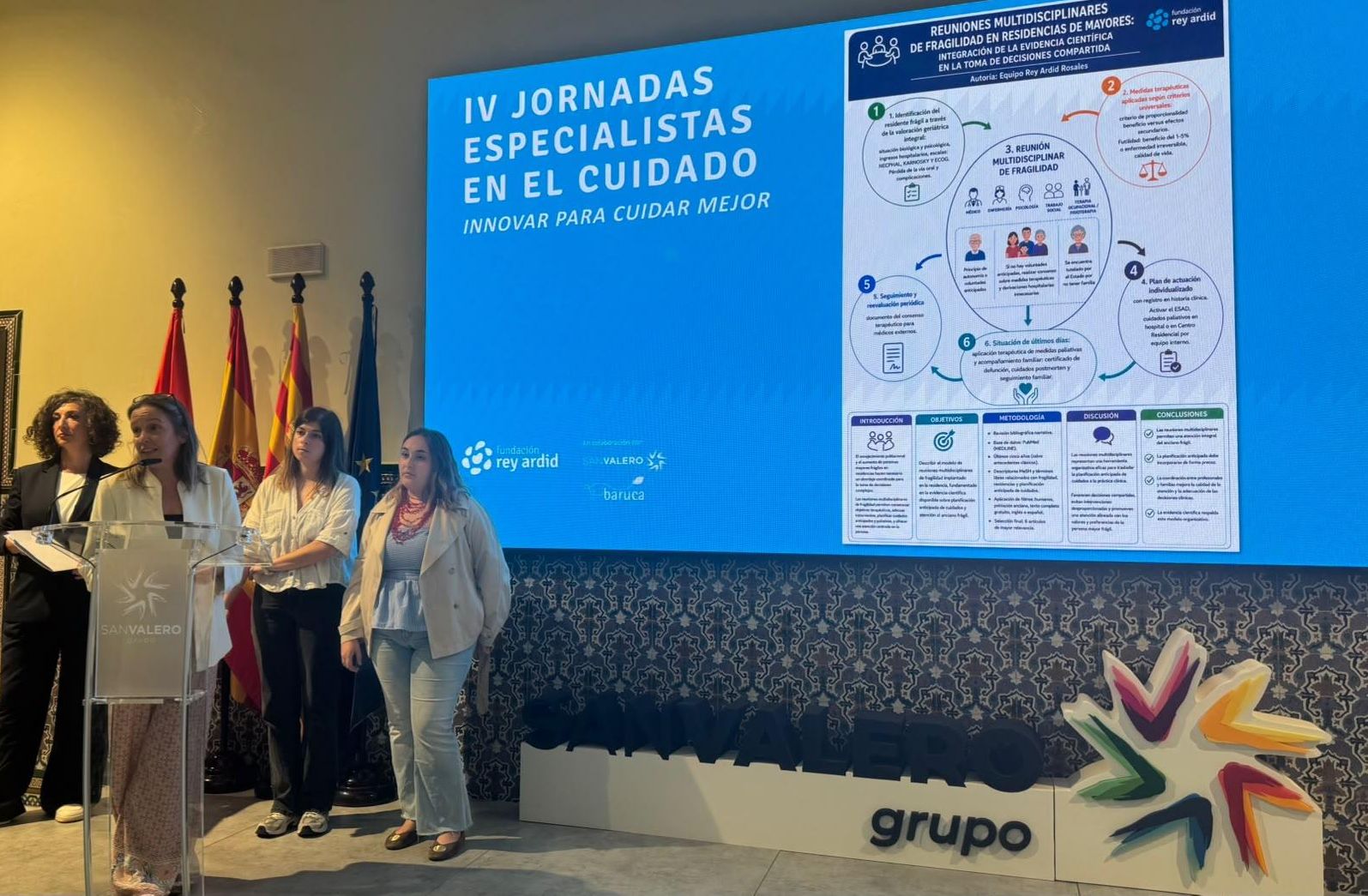 Sonia Usón, terapeuta ocupacional de la Residencia Rosales Rey Ardid, durante el acto.