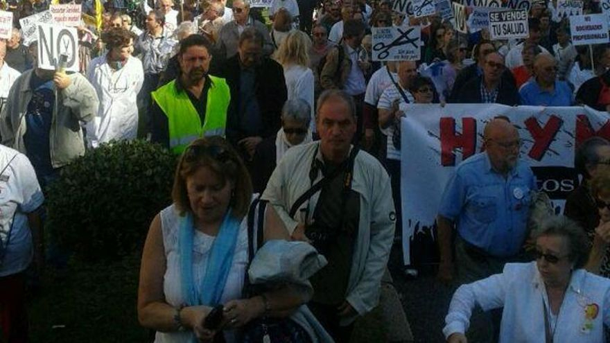 La marea blanca en las calles del centro de Madrid