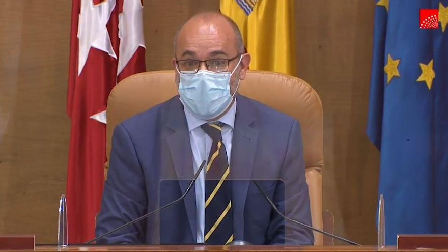 El presidente de la Asamblea de Madrid, Juan Trinidad