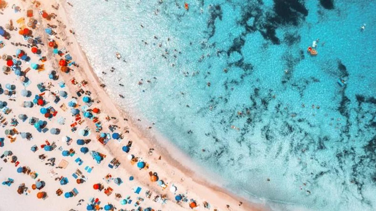 Vista aèria d´una platja mallorquina