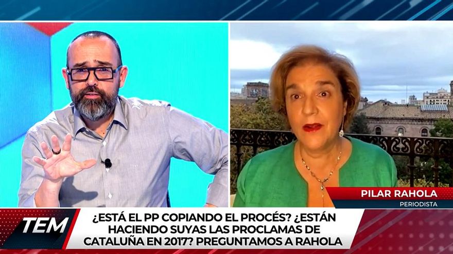 Pilar Rahola critica a 'Todo es mentira' por comparar el procés con las protestas por la amnistía: "¡Qué mierda de vídeo!"
