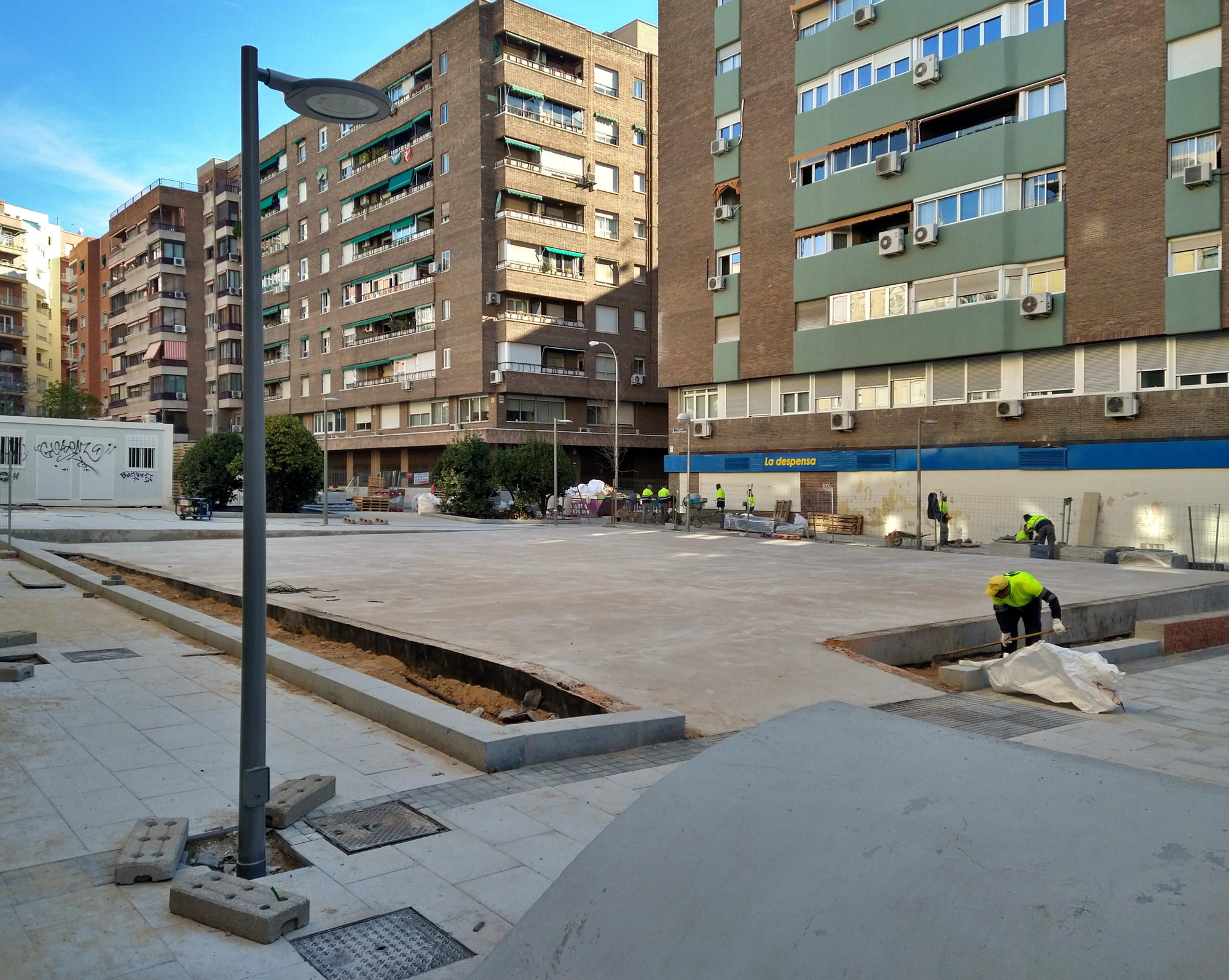 Obras en la plaza de Pérez Pillado