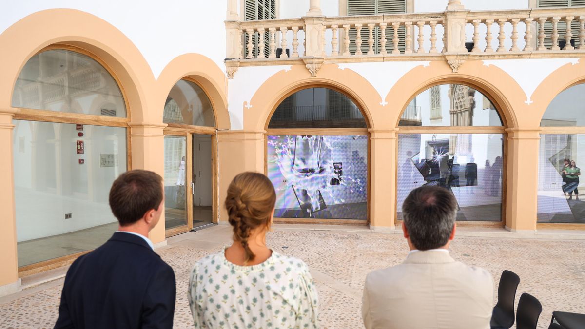 Vista de Digital Splash, la instalación concebida por Plessi para el Museu de Mallorca.