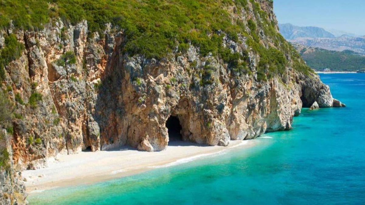 Playa de Gjipe, en Albania.