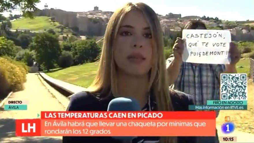 Un equipo de TVE vuelve a ser víctima de un "espontáneo" político contra el Gobierno de Pedro Sánchez