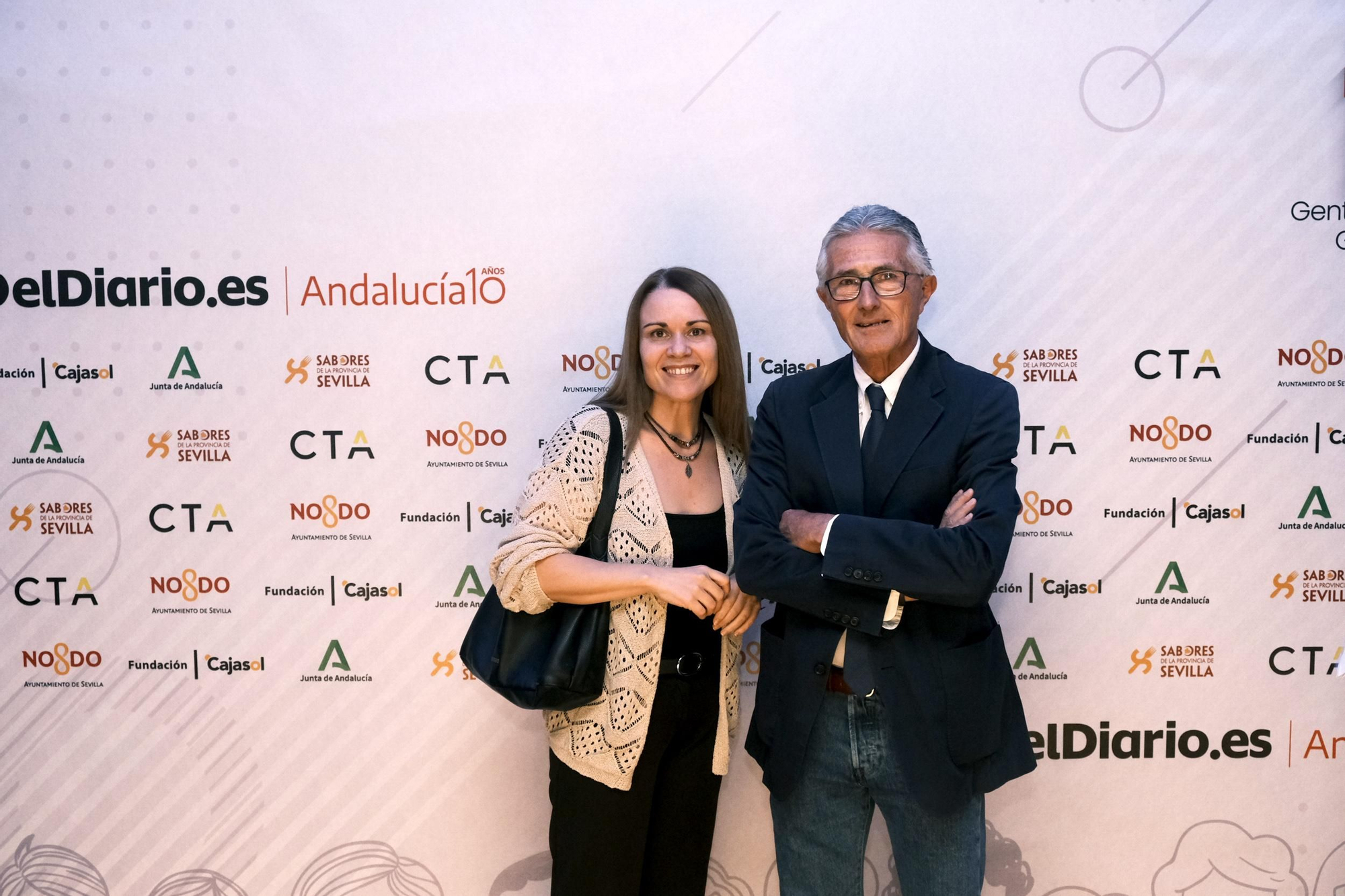 Carolina Fernández y Rafael Rodríguez, gerente y presidente de la Asociación de la Prensa de Sevilla
