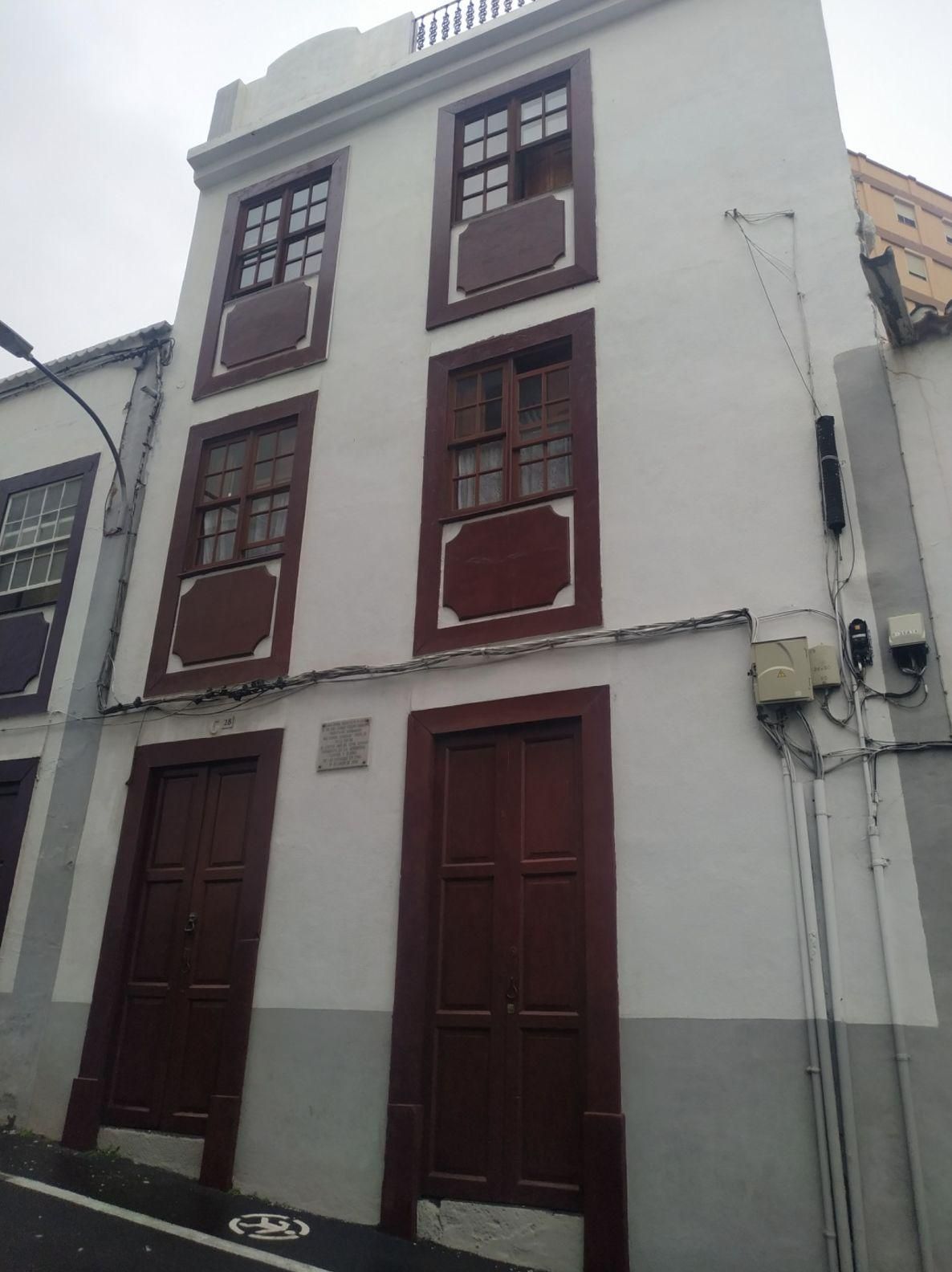 Casa en la que nació Tomás Felipe en la calle A. Cabrera Pinto de Santa Cruz de La Palma.