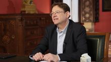 El president valencià, Ximo Puig, durant l'entrevista.