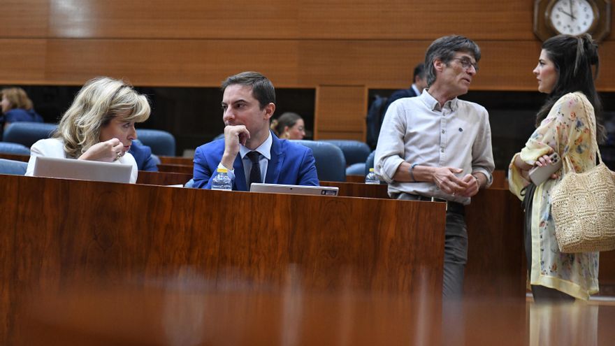 Juan Lobato en el Pleno de investidura en la Asamblea de Madrid