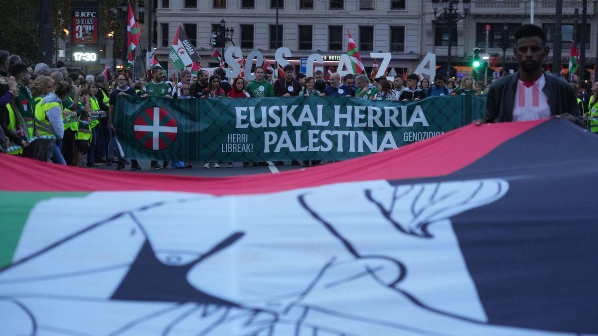 Bilbao demonstration against Palestinian genocide
