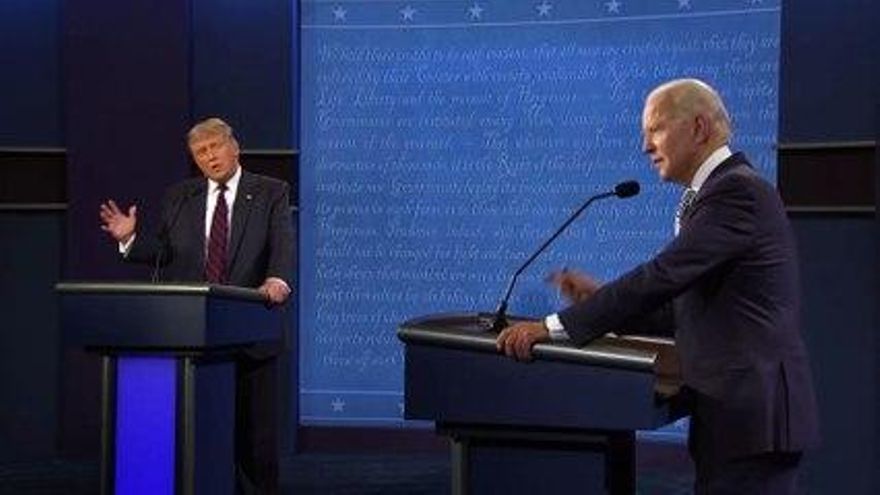 "¿Te vas a callar, hombre?": el bronco debate entre Trump y Biden, en cinco momentos