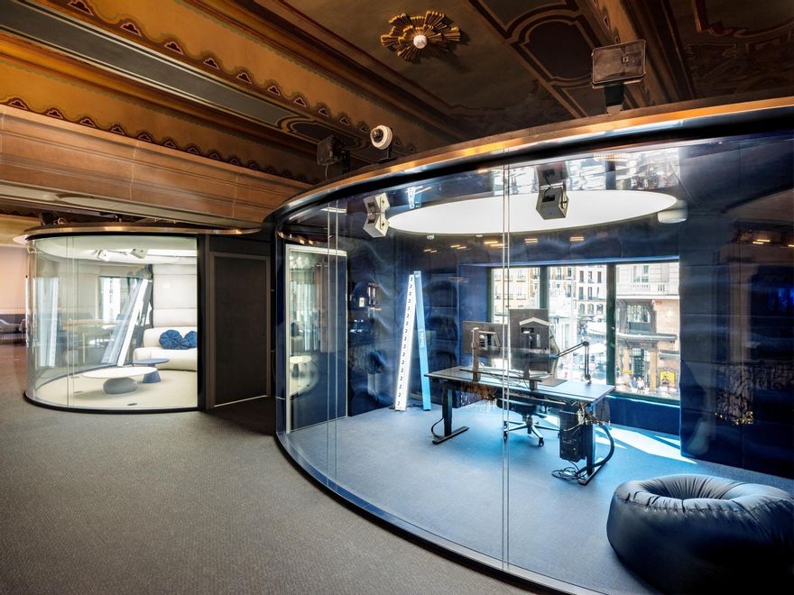 Estudios de grabación para podcasters, con vistas a Gran Vía