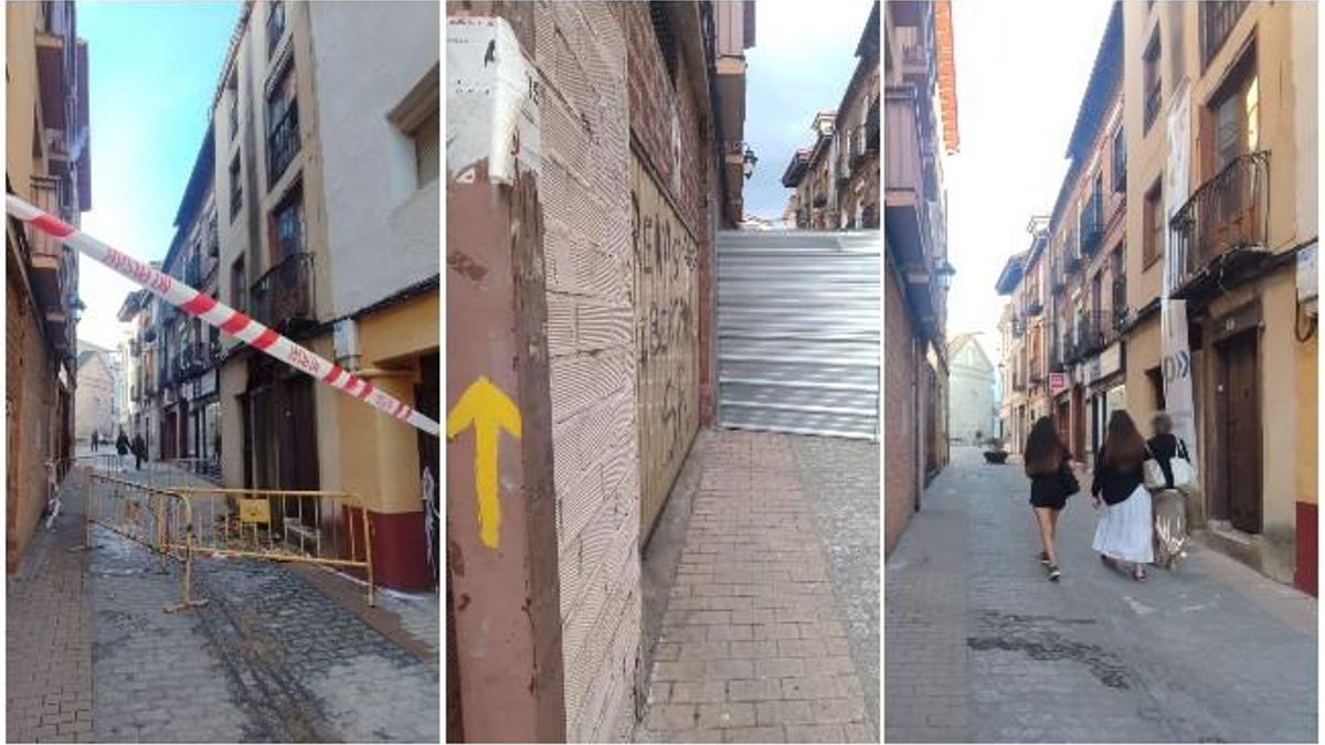León capital reabre el Camino de Santiago tras cuatro meses cortado por una amenaza de derrumbe, que persiste