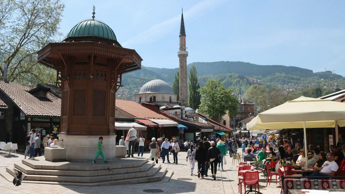 Baščaršija, el barrio otomano de Sarajevo.