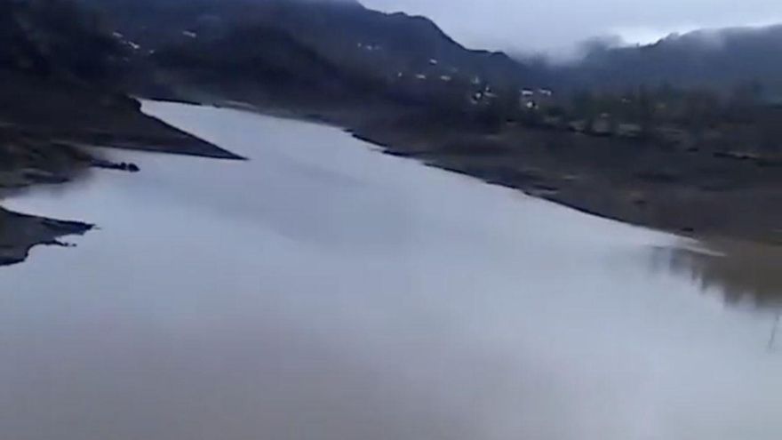 Así se ha llenado la presa de Chira en Gran Canaria con el paso de la borrasca