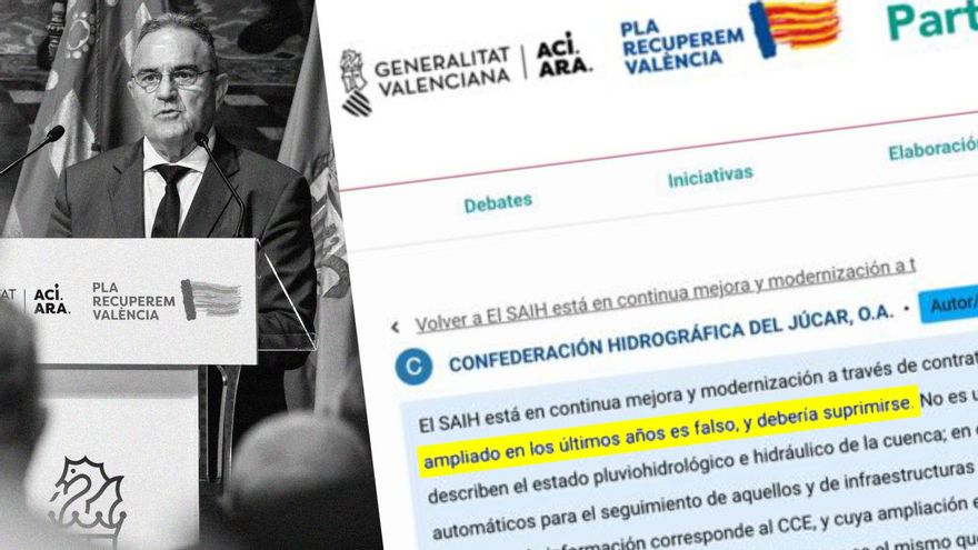 La Confederación del Júcar ve falsedades en el millonario plan de Gan Pampols para la dana: "No refleja la realidad"