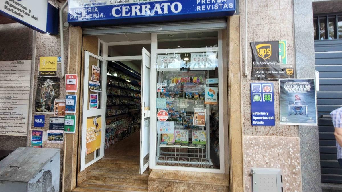 Administración de la Plaza de Cañero que ha vendido el premio.