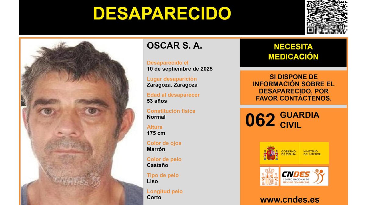 Cartel de la desaparición de Óscar S.A.