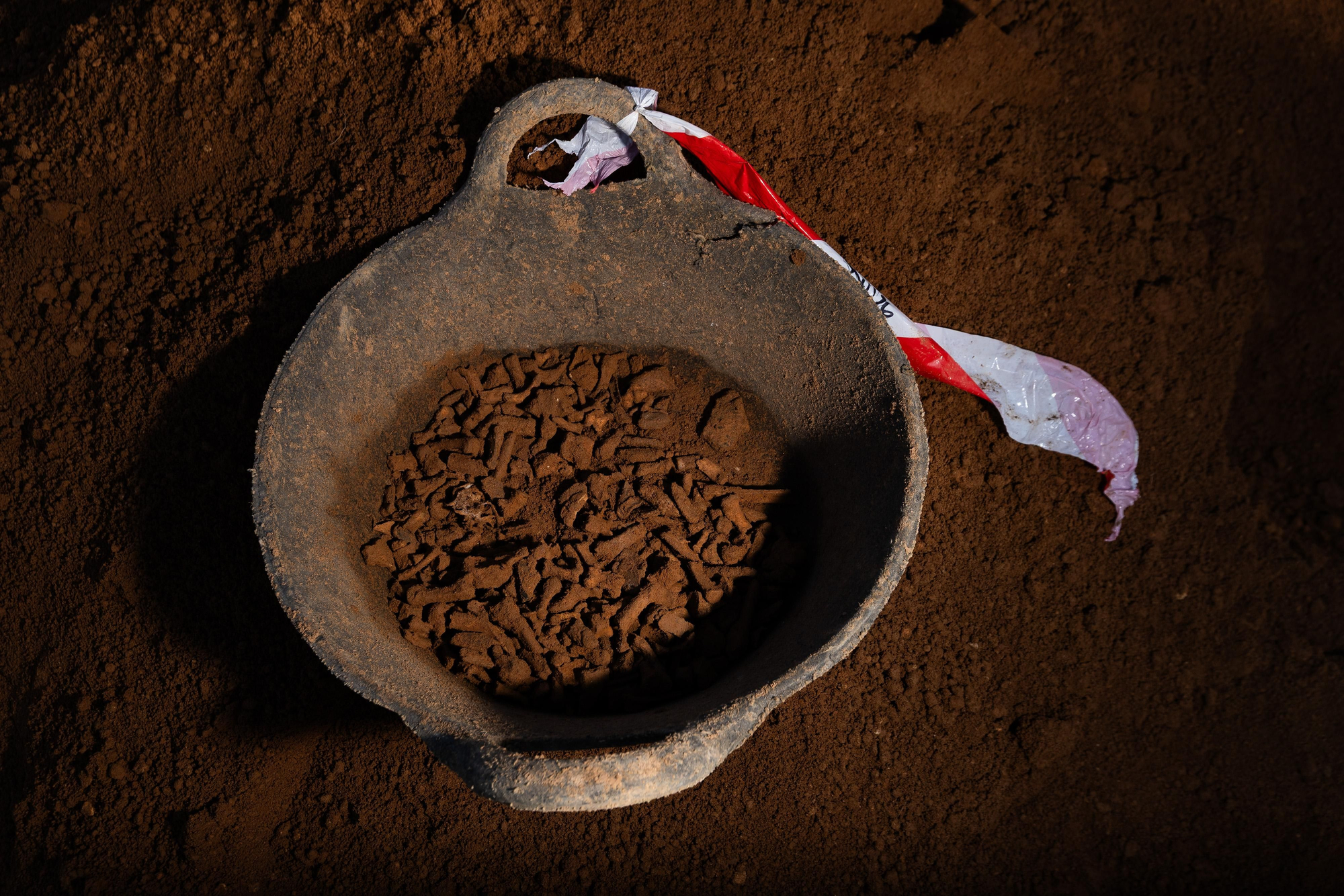 Pequeños restos recuperados que no siempre son visibles durante la excavación