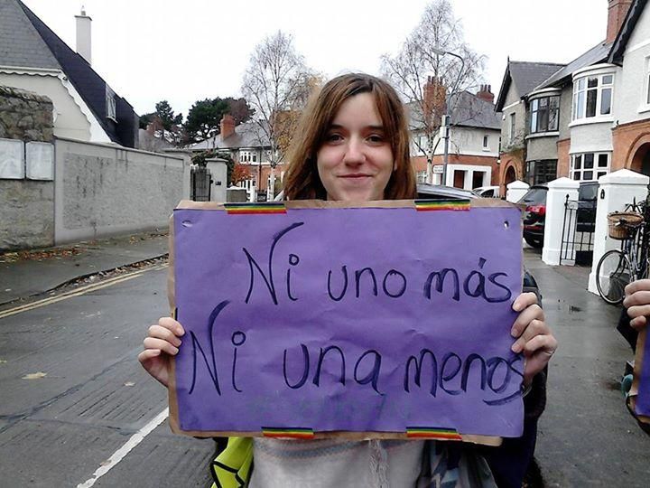 La marea granate también ha llegado a Dublín el #7N. / Marea Granate