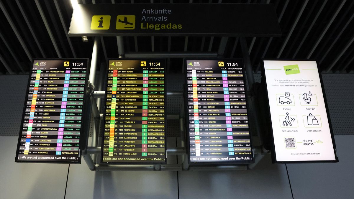 Los aeropuertos canarios operarán unos 1.370 vuelos en el último domingo de 2025