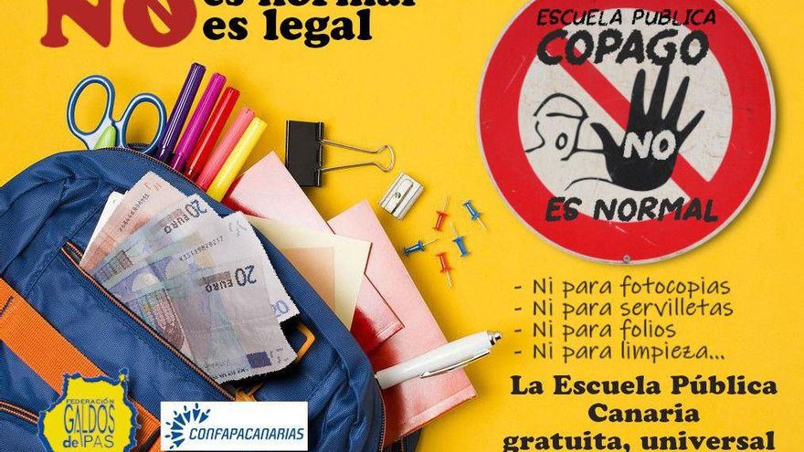 De rollos de servilletas a paquetes de folios: las AMPAS denuncian el "copago" en las escuelas canarias